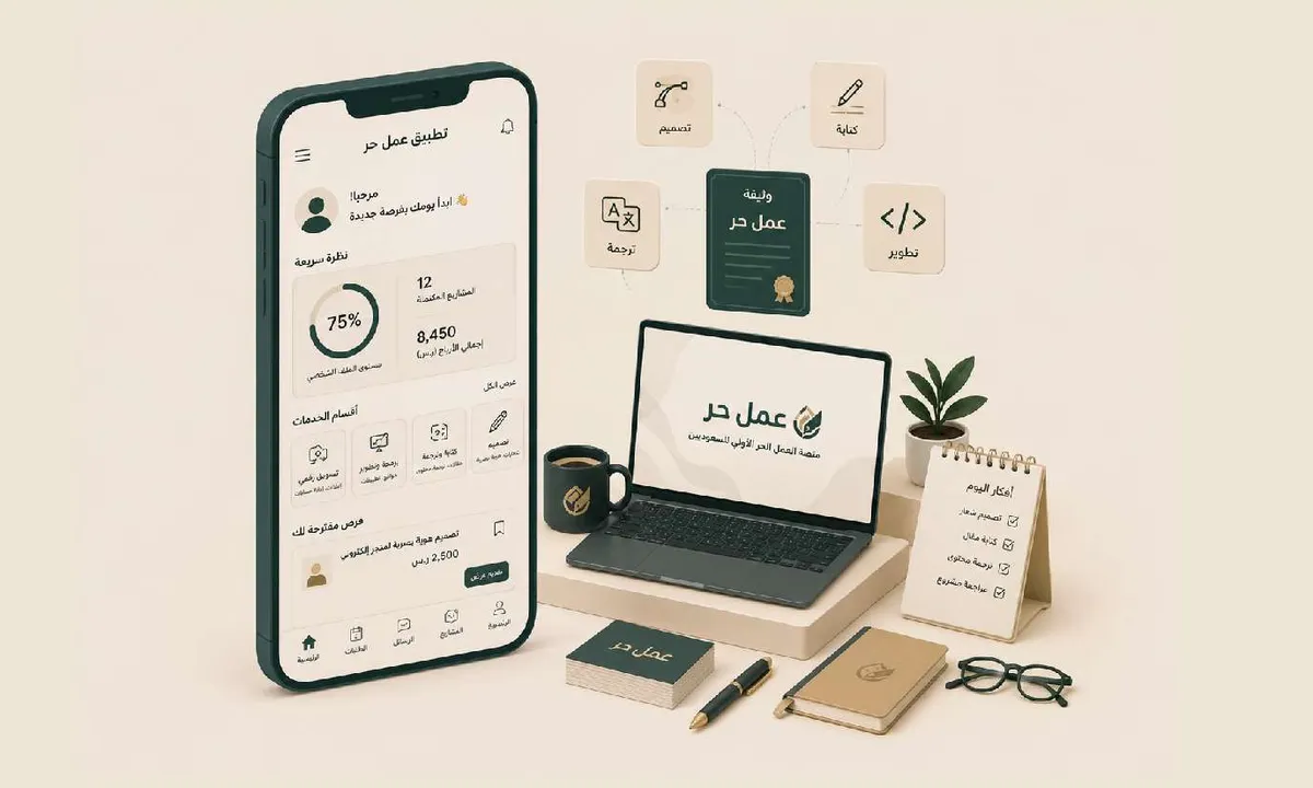 تصميم منصة عمل حر في السعودية